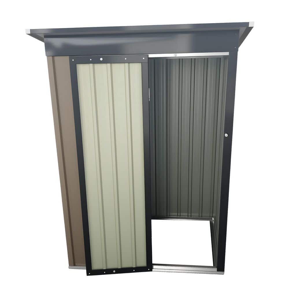 4.25 ft. W x 2.4 ft. D Black Brown Metal Garden Shed with Hinge Door (9 sq. ft. ) price history on PriceWatchPro