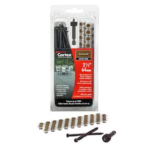 Collated Cortex Hidden Fastening System for Trex Transcend Decking - 2-1/2 in. screws and plugs in Spiced Rum (50 LF)