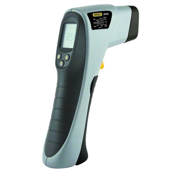 General Tools 12:1 Wide Range Infrared Thermometer with Adjustable Emissivity