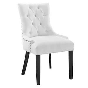 Regent Tufted Fabric Dining Chair in White