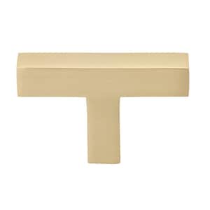 2 in. Champagne Gold Finish Solid Square Cabinet Knob (10-Pack)