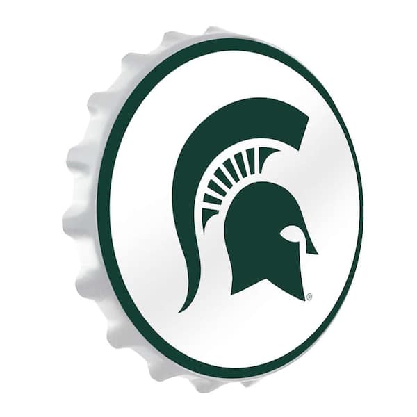 The Fan Brand 19 In Michigan State Spartans Plastic Bottle Cap Decorative Sign Ncmist 210 01 The Home Depot