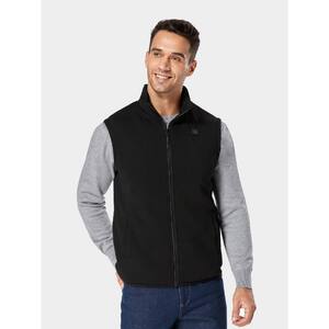 Unisex Black 7.2-Volt Lithium-Ion Heated Fleece Vest with (1) 5.2Ah Battery and Charger