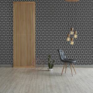 Rimini Black Geometric Peelable Roll (Covers 56.4 sq. ft.)
