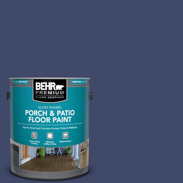 BEHR PREMIUM 1 gal. #PPU15-01 Nobility Blue Gloss Enamel Interior/Exterior Porch and Patio Floor Paint