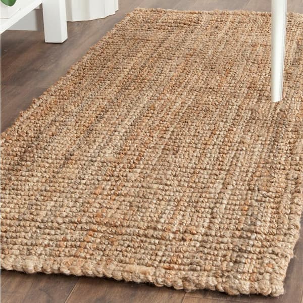 Natural Fiber Beige 2 ft. x 6 ft. Solid Runner Rug