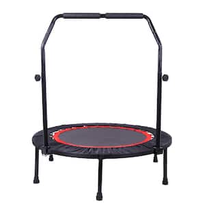 40 in. Mini Exercise Trampoline with Safety Pad Max. Load 300 lbs. Black