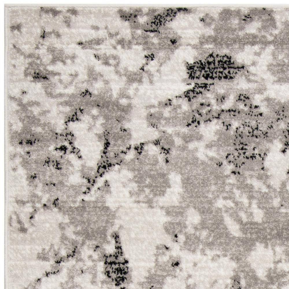 Skyler 6'7" Square Grey/Ivory Synthetic Medallion Area Rug