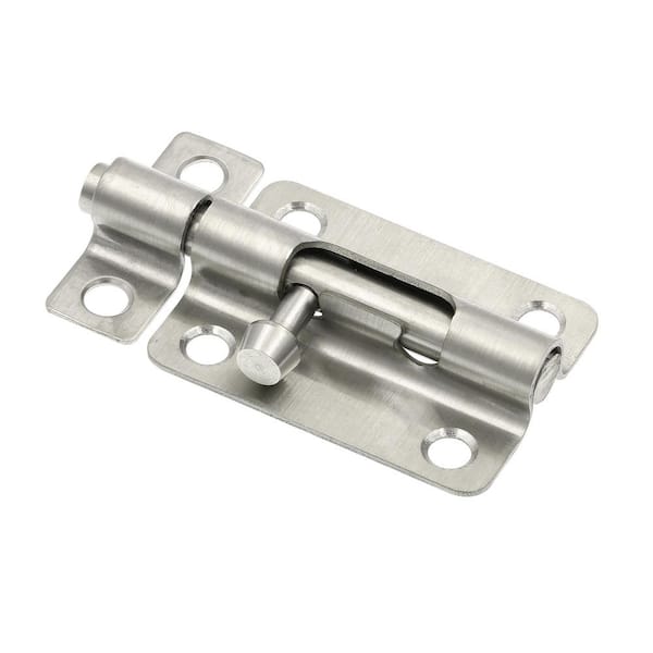 Door and Gate, Slide Barrel Bolt Latch 3 inch with Screws, Stainless Steel (Single Pack)