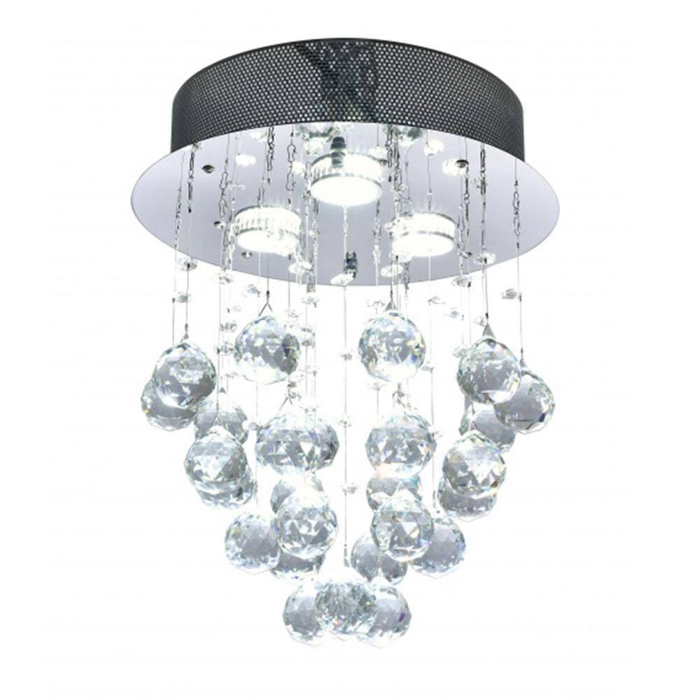Philip 12 in. Chrome Flush Mount