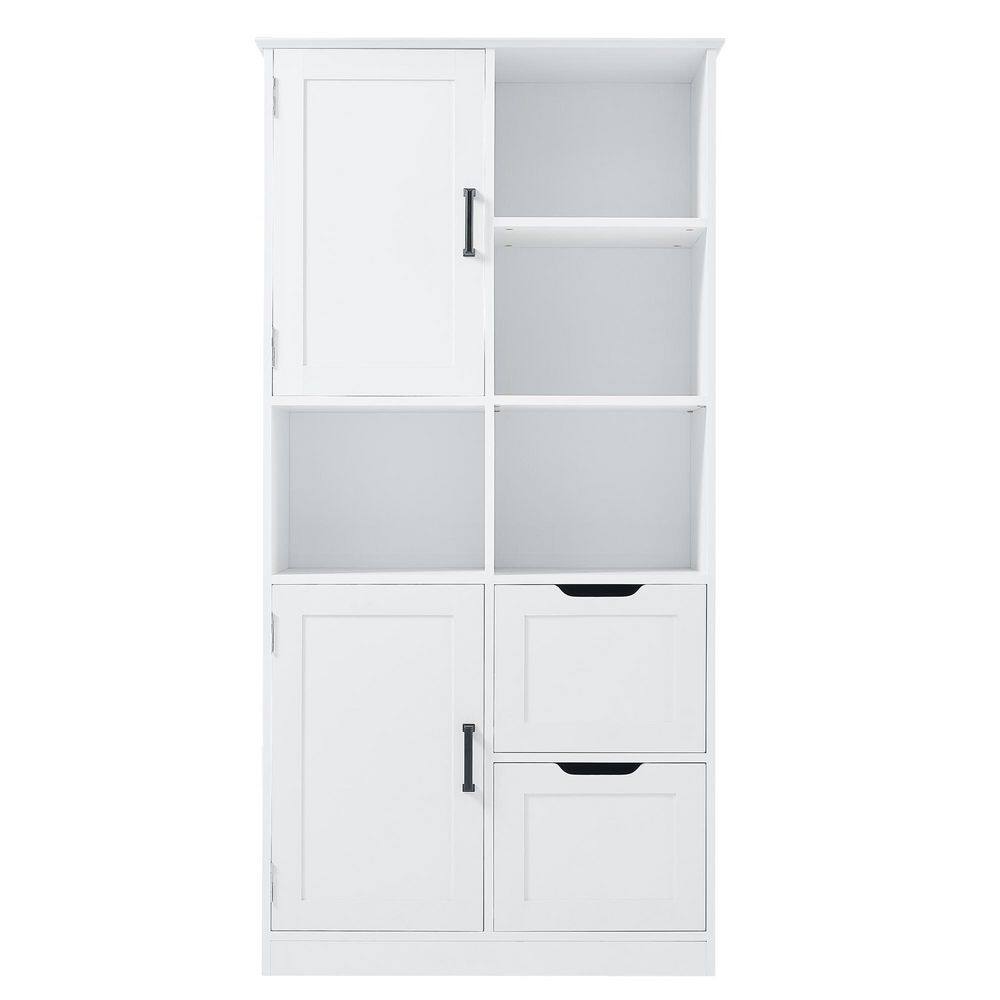 31 in. W x 16 in. D x 62 in. H White Linen Cabinet price history on PriceWatchPro
