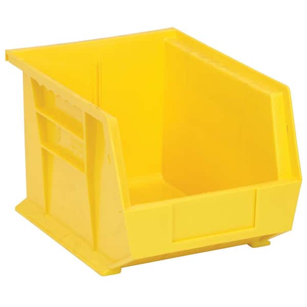 QUANTUM STORAGE SYSTEMS Ultra Series Stack and Hang 6 Gal. Storage Bin in Yellow (6-Pack)