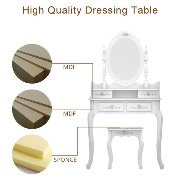 Buy Sorin Dressing Table With Wardrobe (Exotic Teak-Frosty White