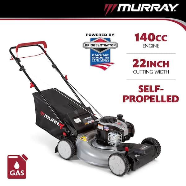 22 in. 140 cc Briggs & Stratton Walk Behind Gas Self-Propelled Lawn Mower with Front Wheel Drive and Bagger