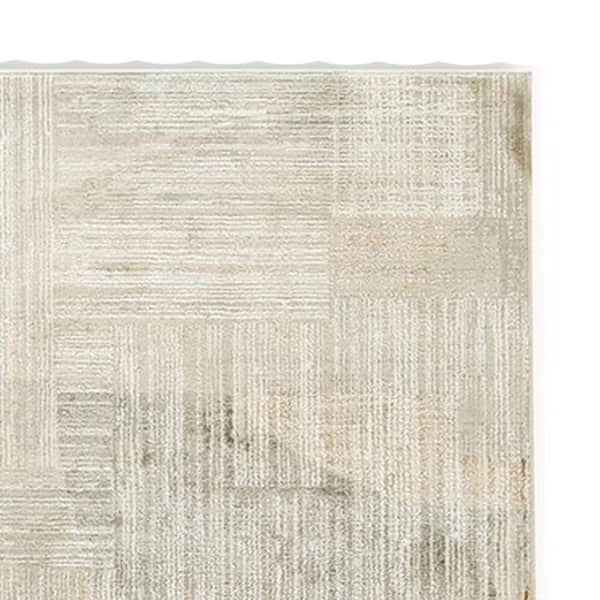 Wony Gray and Caramel Beige 8 ft. x 10 ft. Geometric Area Rug