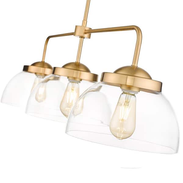 Home Decorators Collection Lowry 3-Light Brushed Gold