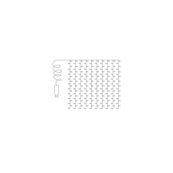 6.5 ft. x 6.5 ft. White Waterproof Curtain Lights for Bedroom Wall, 200 LED Twinkle Lights with Remote 8 Modes Timer
