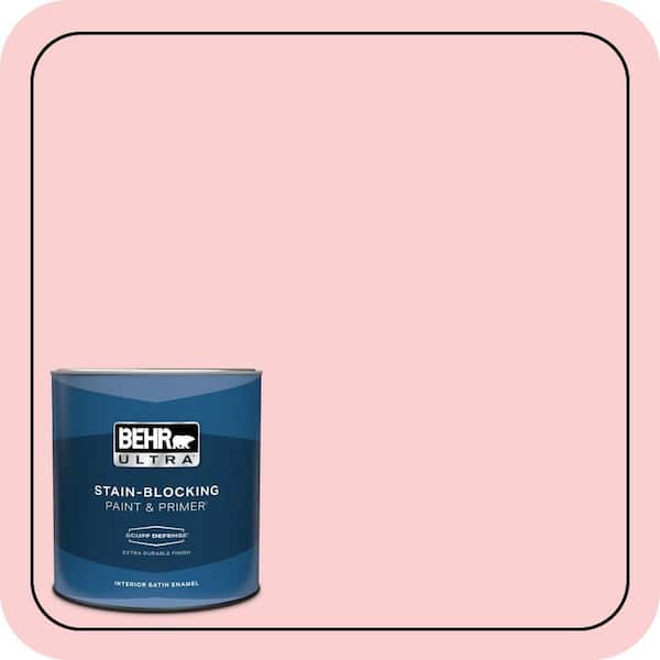 BEHR ULTRA 1 qt. #130A-2 Fading Rose Extra Durable Satin Enamel Interior Paint & Primer