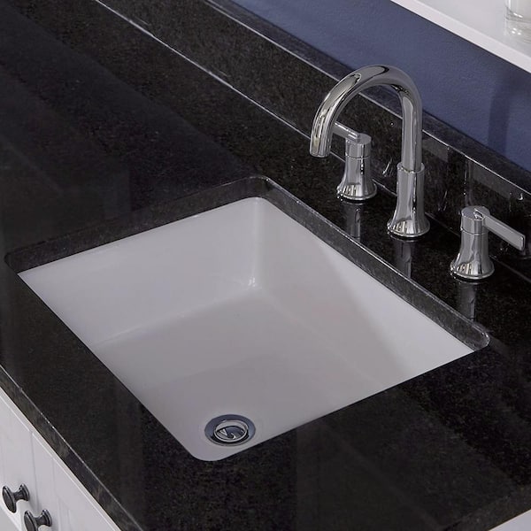 Maincraft 20.87 in. Rectangular Ceramic Undermount Bathroom Sink Basin in White