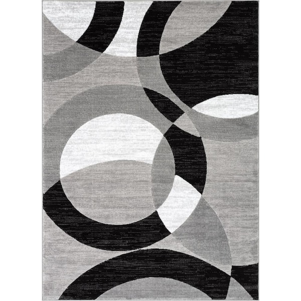 Well Woven Dulcet Bingo Grey 3 ft. x 4 ft. Geometric Area Rug 19483 ...