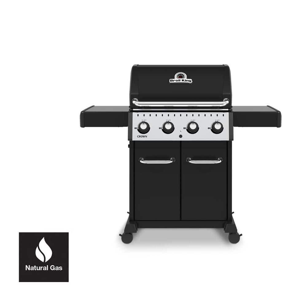 Crown 420 4-Burner Natural Gas Grill in Black