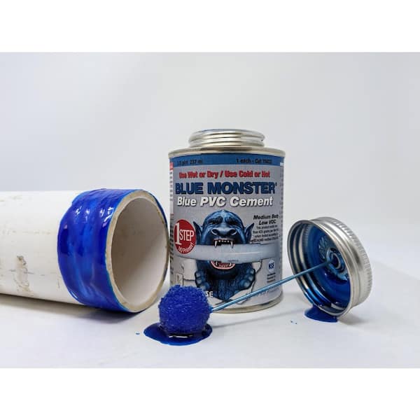 Blue Monster PVC Cement  Weatherproof 1-Step Blue PVC Cement