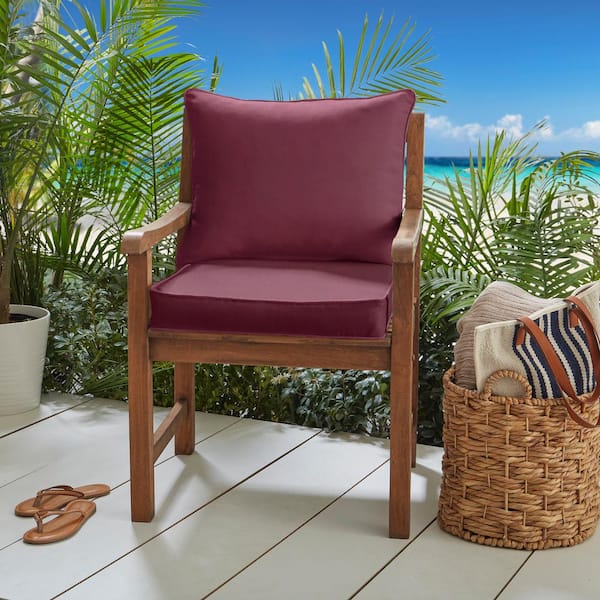 Sunbrella Tuscan Red Indoor/Outdoor Pillow Cover with Pillow Insert Ho –  FoamRush