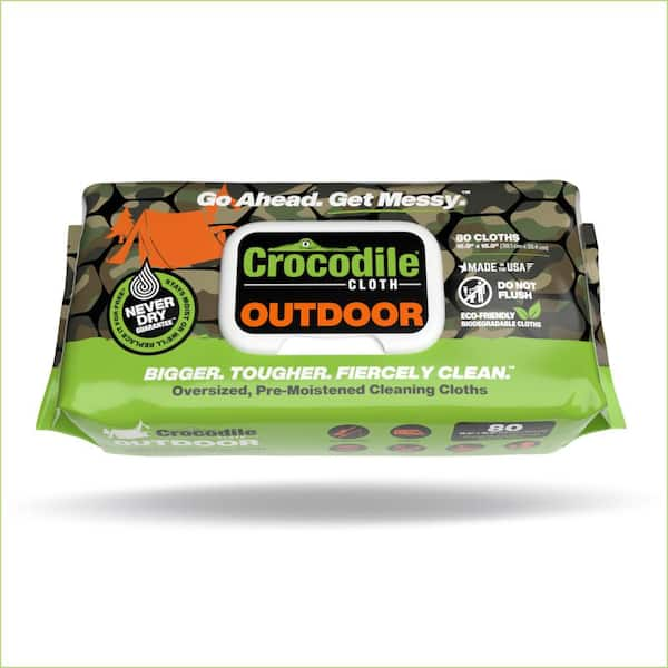 Crocodile Cloth Outdoor Huge Biodegradable Cloths (80-Pack)