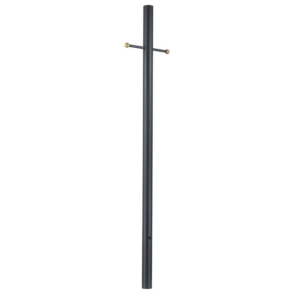 84 in. Black Aluminum Outdoor Lamp Post with Cross Arm for 3 in. Post Top Light Fixtures price history on PriceWatchPro
