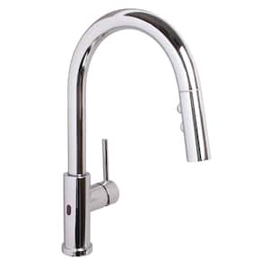 Neo Single Handle Touchless Pull Down Spray in Polished Chrome