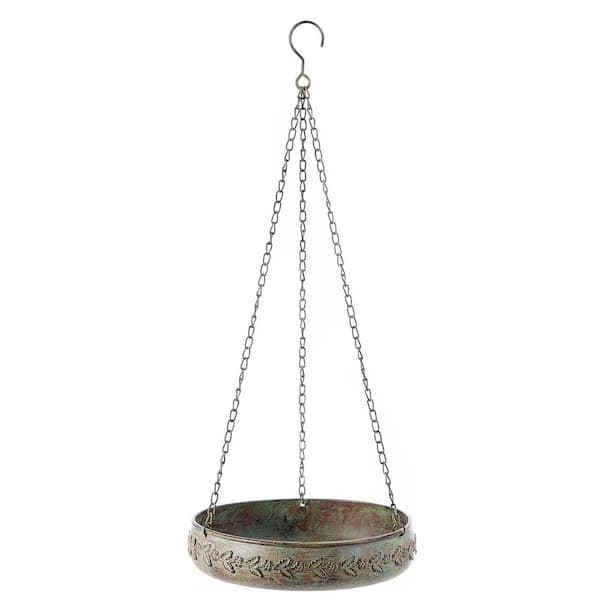 10 in. Dia Copper Hanging Bird Baths for Outdoors