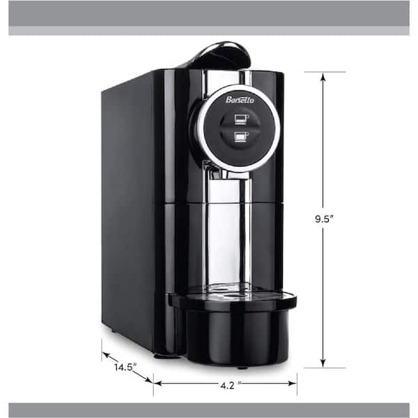 Edendirect Rebin One Cup Matte Black Single Serce Coffee Maker for Capsule,  with Automatic Shut-Off, 12 OZ Water Reservoir HJRY23040401 - The Home Depot