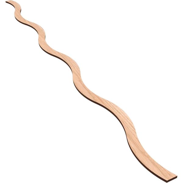 Ekena Millwork Yukon 47 in. H x 0.25 in. W Slatwall Panels in Hickory 42-Pack