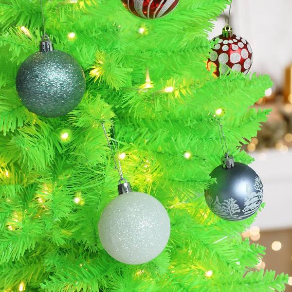 VEIKOUS 6 ft. Pre-Lit Curved Top Artificial Christmas Tree with