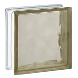 3 in. Thick Series 8 x 8 x 3 in. (10-Pack) Bronze Wave Pattern Glass Block (Actual 7.75 x 7.75 x 3.12 in.)