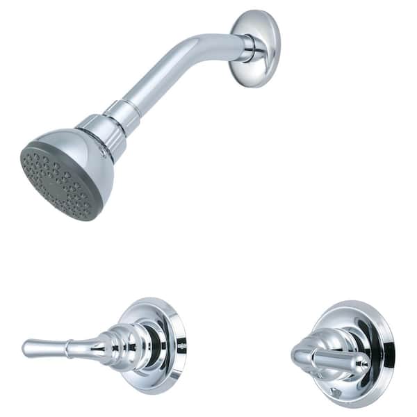 Olympia Faucets Elite 2-Handle 1-Spray Shower Faucet in Chrome (Valve Included)