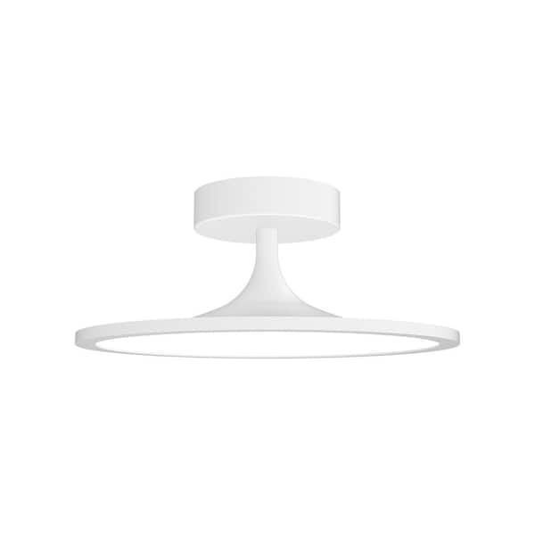 ALORA MOOD Issa 12 in. 1-Light 20-Watt White Integrated LED Semi-Flush Mount