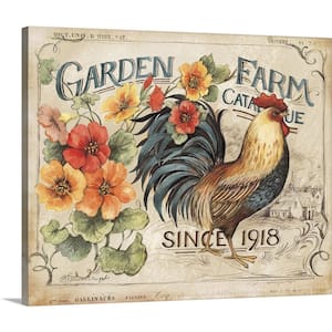 "Garden Farm Rooster" by Susan Winget Canvas Wall Art