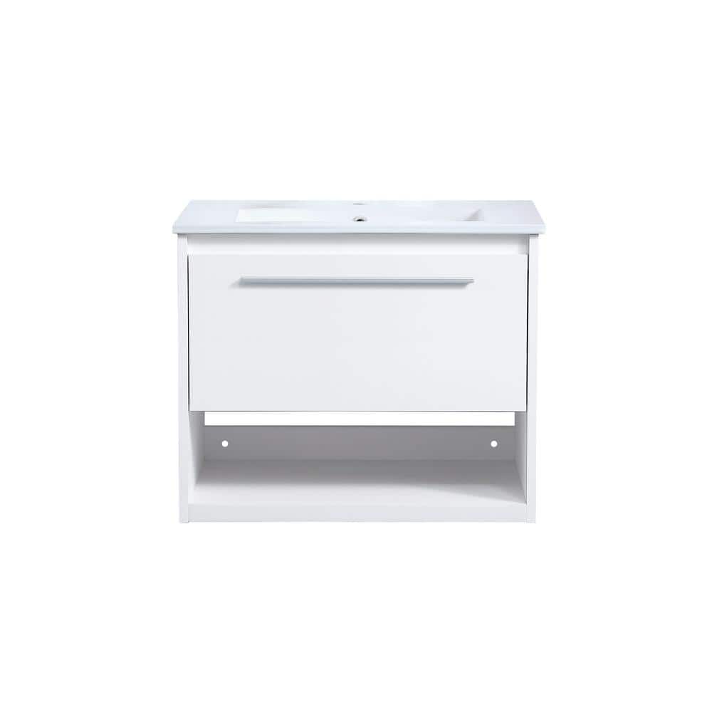 Simply Living 24 in. W x 18.31 in. D x 19.69 in. H Bath Vanity in White wit