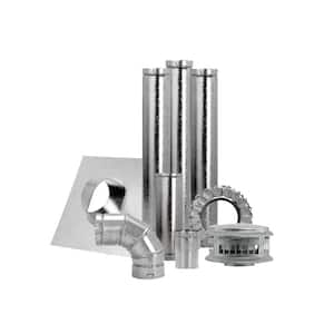 4 in. Diameter Galvalume Vertical Unit Heater Install Kit