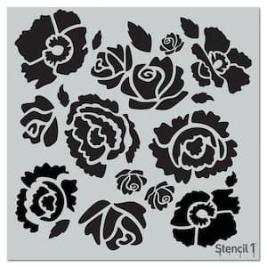 Bouquet Repeat Pattern Stencil