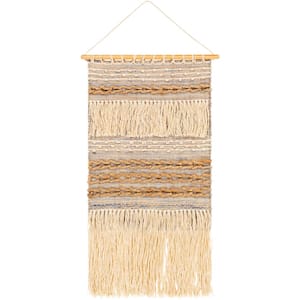 Liam 20 in. x 36 in. Tan Wall Hanging