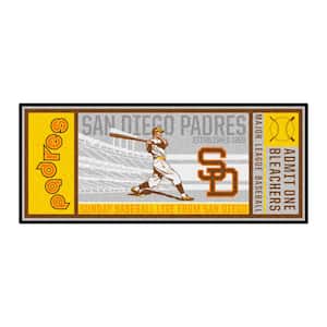San Diego Padres Gray 2 ft. 6 in. x 6 ft. Ticket Runner Area Rug