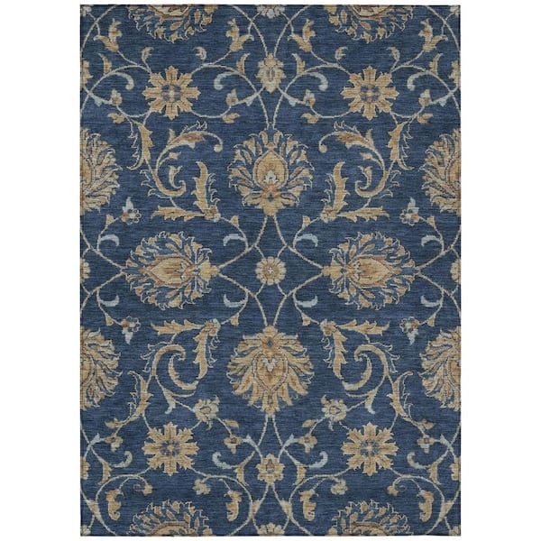 Chantille Machine Washable Indoor/Outdoor Abstract ACN2966 Navy 10 ft. x 14 ft. Area Rug