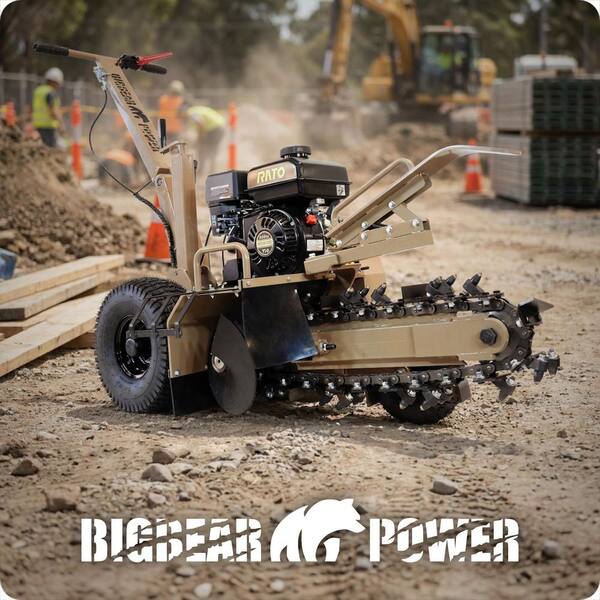 BIGBEAR POWER 18 in. 7 HP 400 RPM Direct Drive Gas Trencher with