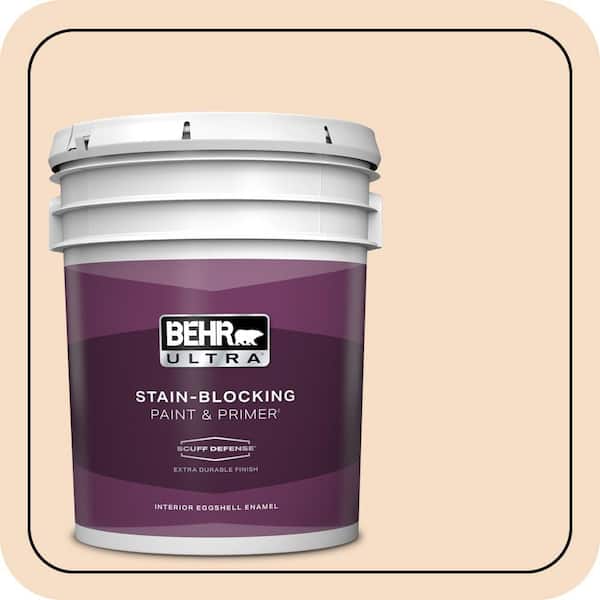 BEHR ULTRA 5 gal. Home Decorators Collection #HDC-SP14-3 Faint Peach Extra Durable Eggshell Enamel Interior Paint & Primer