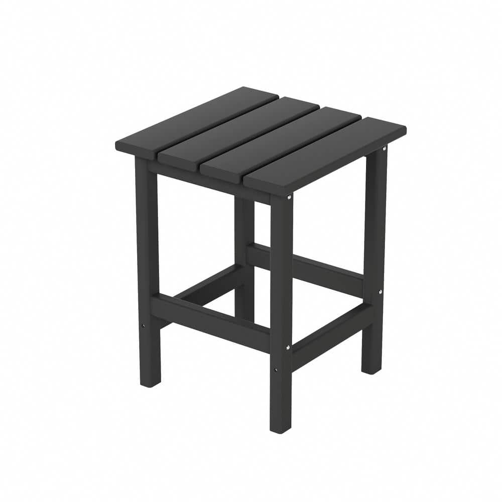 Gray 3-Piece Outdoor Patio Adirondack Coffee and Side Table Set