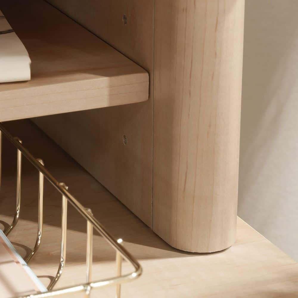 Natural Maple 60" Engineered Wood Desktop Hutch Organizer