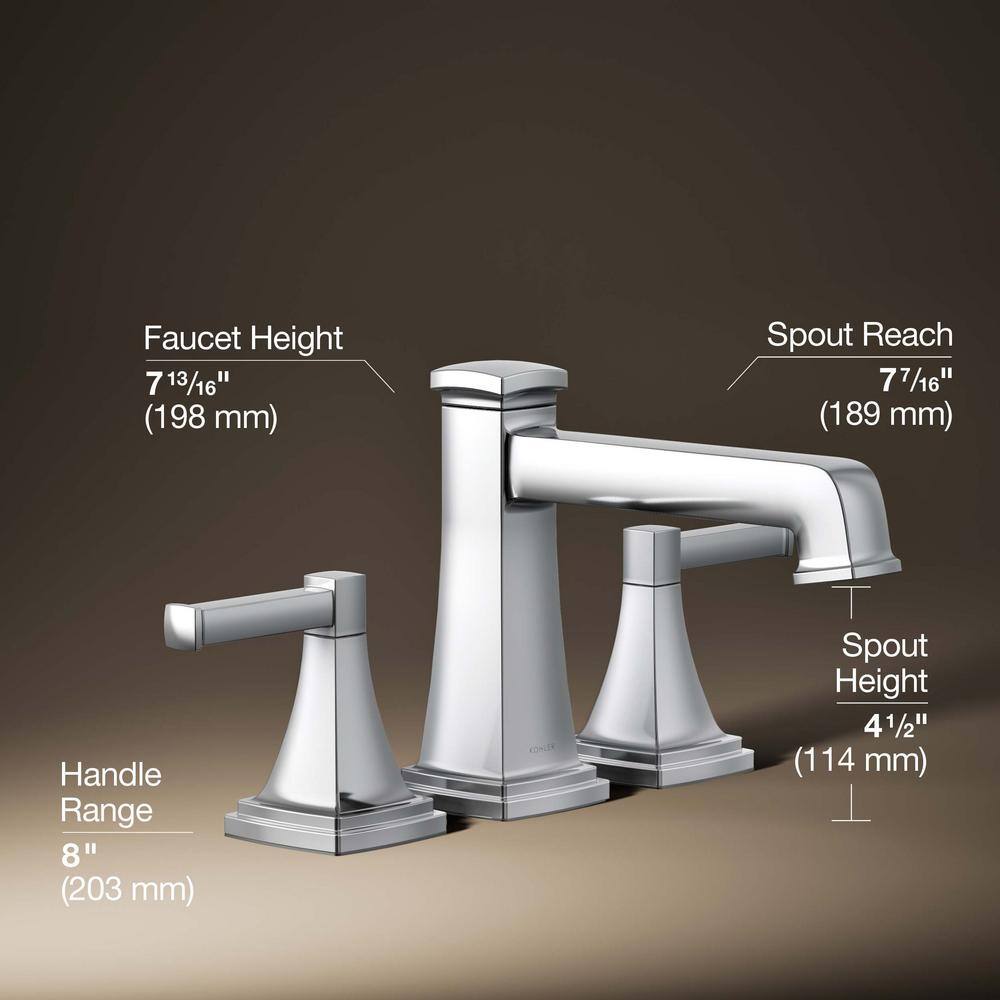 Polished Chrome Deck Mount Bath Faucet with Knob Handles