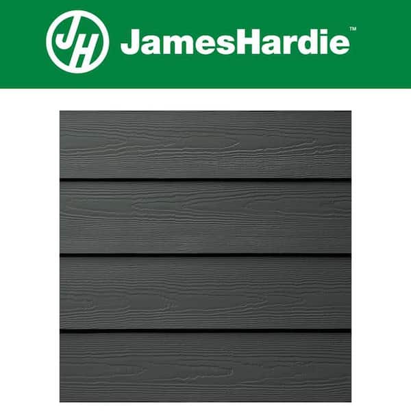 James Hardie Hardie Plank HZ5 7.25 in. x 144 in. Statement Collection Iron Gray Cedarmill Fiber Cement Lap Siding